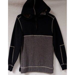 Buckle BKE Mens Small 1/4 Zip Geometric Distressed Pull Over Sweatshirt Hoodie